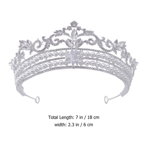 Delicate Bruiloft Tiara Bruids Kroon Met En Parel Inleg 1