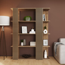 Rowan Wide Shelving Unit 183CM Tall - Oak