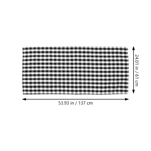 Zwart-Wit Geruit Valance Voor Keuken Polyester Decoratief 1