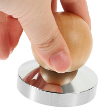 1Tamper Reusable Rvs Koffie Tamper Met Hout Voor Bar En Café
