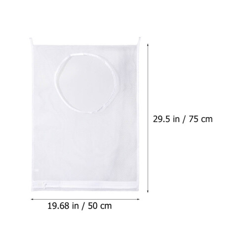 1Set Kleding En Speelgoed Opbergtas Wit Nylon Met Ritssluiting 1