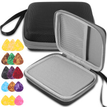 1Set Zwarte Duurzame Eva Gitaar Plectrum Opberghouder Met Ritssluiting