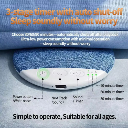 Bluetooth Pillow Speaker Wireless Sleep White Noise Player 2