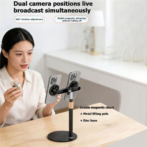 Flexible Phone Stand Holder 360-Degree Rotation Including Extendable Arm and Stable Round 1
