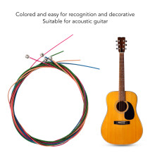 Farbige Gitarrensaiten, Edelstahlkern, 4 Stück