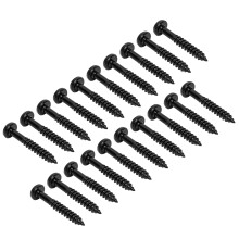 20x Metall Pickup Schrauben Schwarz