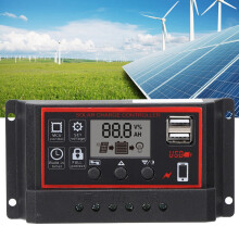 Solarladeregler LCD 12V 24V 5V 2,5A Dual USB