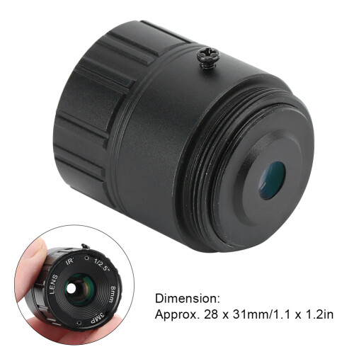 CCTV Objektiv 8mm 3MP Festbrennweite