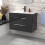 NES Home Wall Hung Cabinet 2 Drawer 800mm Anthracite with Slim Ceramic Basin 1