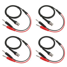4X P1009 BNC auf Dualen 4 mm Stapelbaren Bananenstecker Messleitung BNC-Kabel für Oszilloskop-Signalgenerator 120 cm