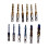 12er Set Kombi-Gewindebohrer HSS blau Ti 18