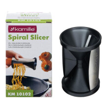 Vegetable Spiralizer 7x11.5cm, Black, Plastic, Stainless Steel Blades - Feliator Kamille