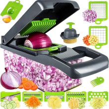 16 in 1 Vegetable Slicer Dicollas Multifunctional Stainless Steel Blade 32x11x11cm
