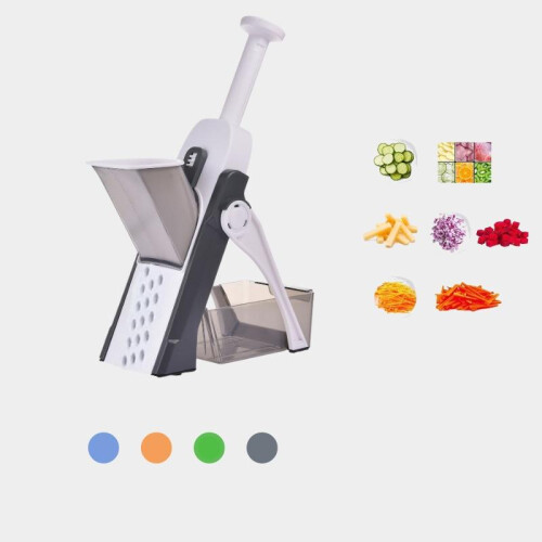 Multifunctional Vegetable Slicer 30 Different Cuts Kitchen Mandoline Potato Press Handheld Foldable Gray 1