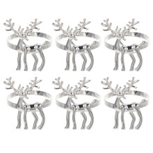 6St Metalen Eland Servetclips Voor Kerst- En Feesttafels