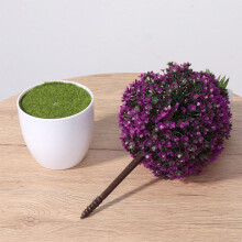 2 stk kunstige potteplanteballer realistiske plast naturtro bonsai hjemmedekorasjon