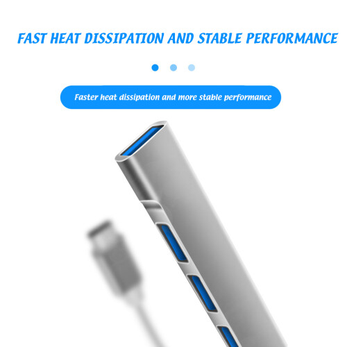 Mini USB-C Hub 4in1 Alu 1