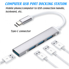 Mini USB-C Hub 4in1 Alu