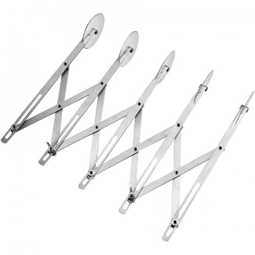 Stainless Steel Dough Cutter 5 Wheels Adjustable 24x25cm 1