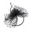 1Fascinator Hoofdband Bloom Bloem Zwart Elegant Bruiloft 1