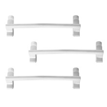 3St Duurzame Door Storage Rack Clip-on Wit ABS