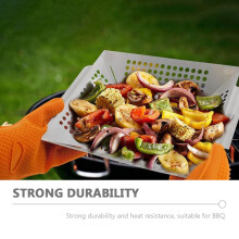 1St Rvs Grillpan Met Olieafvoergaten Voor Barbecue