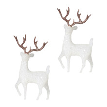 2St Plastic Cake Topper Hert Voor Verjaardag En Feest Wit