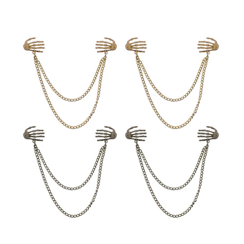 4St Modieuze Skeleton Palm Corsage Zinklegering Broche
