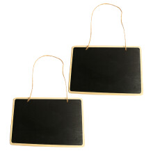 2St Decoratief Zwart Krijtbord Met Frame, Schrijfbaar