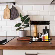 1St Compact Kruidenrek Zwart Voor Keuken En Voorraadopslag
