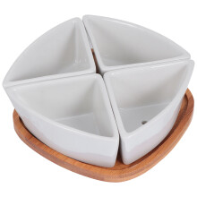 4St Keramische Pot Voor Kamerplanten Met Schotel
