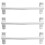3St Duurzame Door Storage Rack Clip-on Wit ABS 7