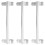 3St Duurzame Door Storage Rack Clip-on Wit ABS 10