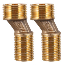 2St Koperen Badkraanbocht, Variabele Diameter Met Gouden Afwerking