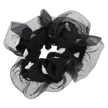 1St Retro Organza Hair Rope Zwart Voor Vrouwen Haarstyling En Decor