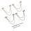 4St Modieuze Skeleton Palm Corsage Zinklegering Broche 2