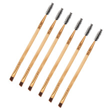 6St Khaki Make-Up Brushes Voor Wenkbrauwen En Nauwkeurig