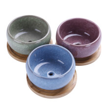 3St Creatieve Blauwe Bloempotten Met Ijskristalpatroon
