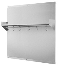 Keuken Credenza in RVS-Duoku-met Plank en Haken, voor Kookplaten en Fornuizen, Warmtebestendig
