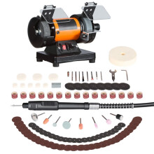 Polidora de Bancada com Velocidade Ajustável de 8300 a 10600 rpm, para Polimento de Joias, Metal, Pedra, Madeira e Projetos DIY