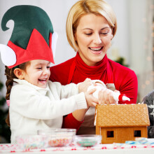 2St Kerst Hoofddeksels Van Stof, Feestelijke Hoeden Voor Kinderdecor