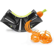 Feliator Vegetable Julienne Cutter, Stainless Steel 3-Blade, 19x7x11.5 cm, Black/Green, Mandoline Slicer for Kitchen