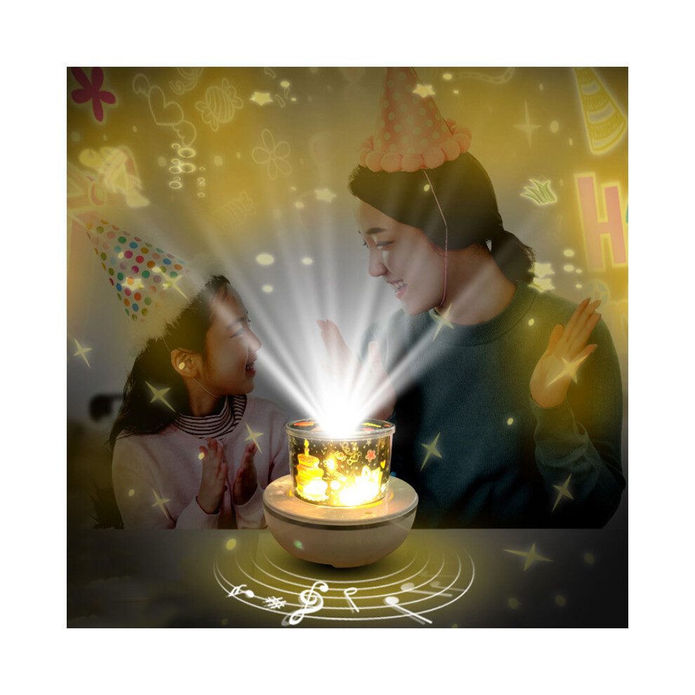 (Charging Music Box) Ocean Undersea Lamp And Starry Sky Projector Night Rotating Led Projection Lamp Light 110691800855