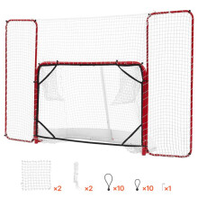 Hockey-Duoku-doel met Beschermnet en Doel 307x183 cm Draagbaar, Trainingsuitrusting Geschikt voor het Park