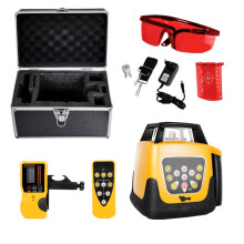 Kit Laser Rotativo Autonivelante 360-Duoku-Alcance 300 m, Feixe Vermelho, Inclinação Ajustável, Ângulo de Varredura Modificável