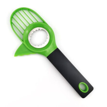 Cutit 3-in-1 Avocado Knife, Pit Remover and Pulp Slicer, Stainless Steel & PP, Ergonomic Design, Black/Green, 21.9 cm