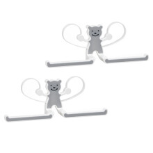 2St Towel Hanger ABS Grijs Waterdicht Badkamer Organizer