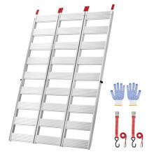 Aluminium Toegangsrampe 1945x1260 mm - Duoku - Vouwbaar in Drie Secties, Laadcapaciteit 680 kg, voor Aanhangers, Motoren en Tractors