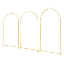 3er Set Metallbögen - Duoku - zur Dekoration von Veranstaltungen, für Hochzeiten, Geburtstage, mit goldener Oberfläche und robuster Struktur