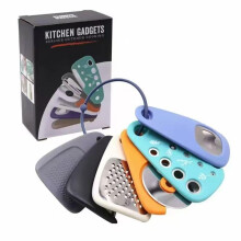 6-Piece Multifunctional Kitchen Gadget Set Stainless Steel Peeler Cutter Grater Multicolor Kitchen Utensils Set